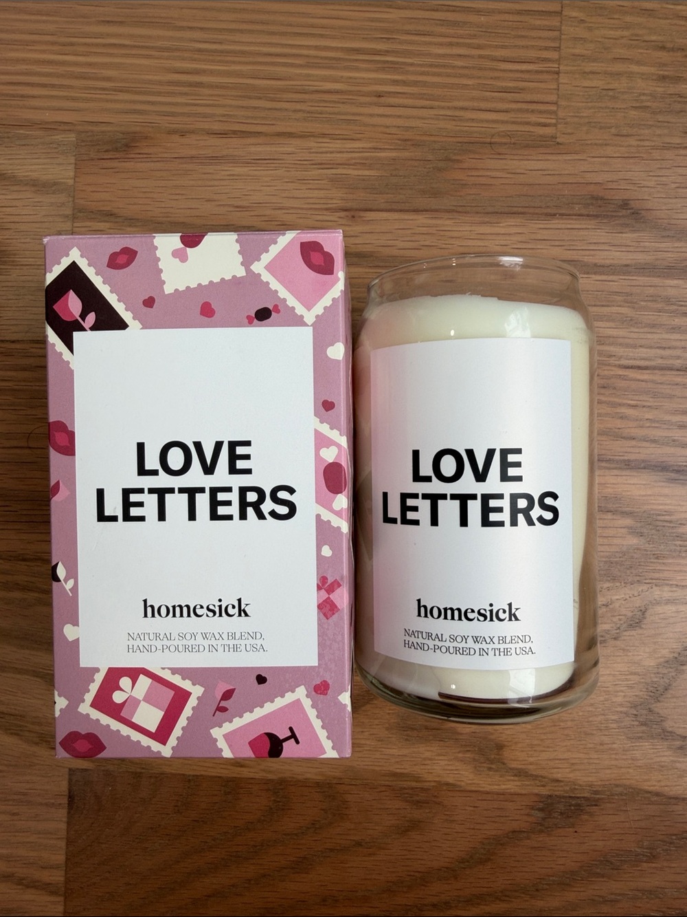 Homesick Love Letters Scented Candle - Cream